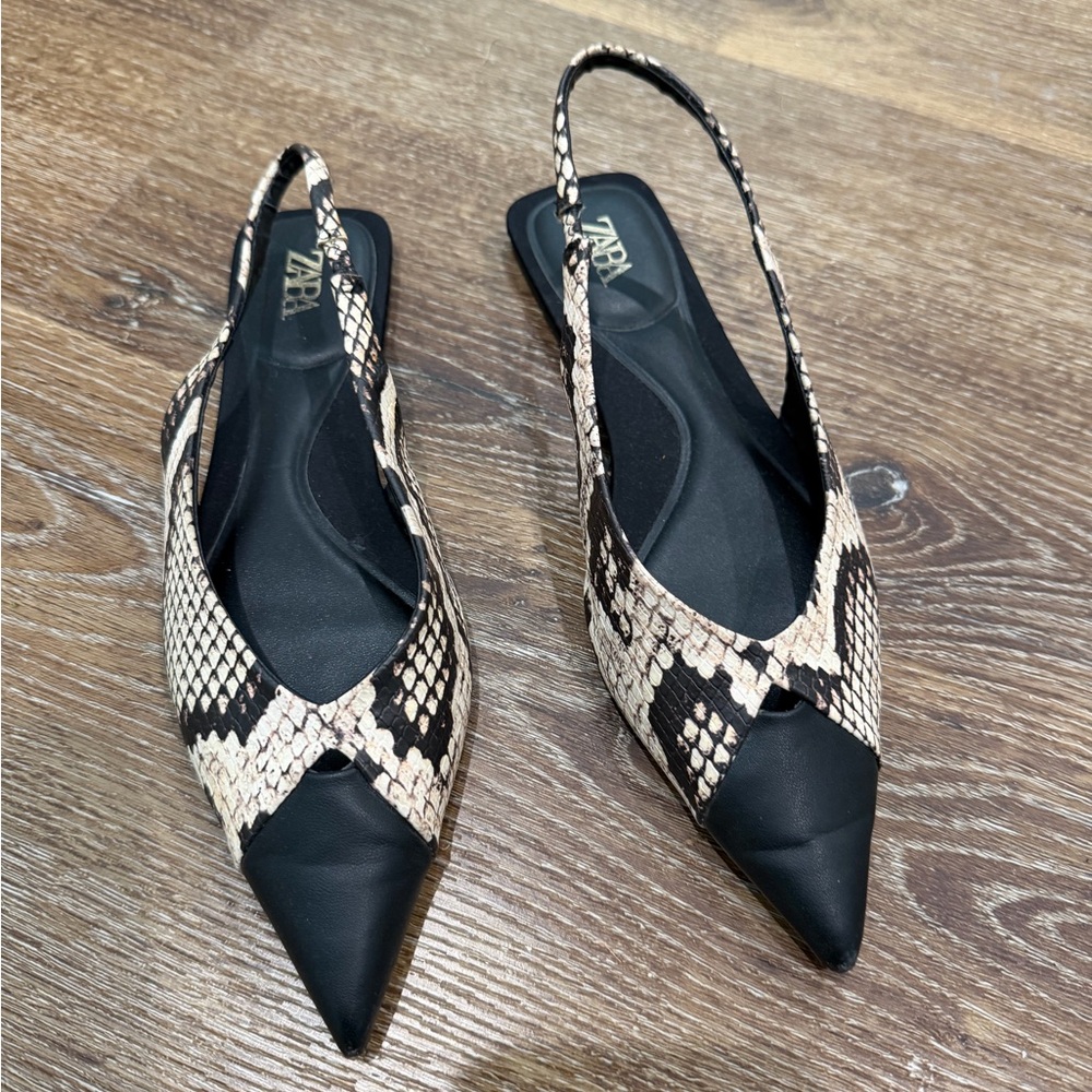 Animal Print Slingback Heels - Picture 3 of 6